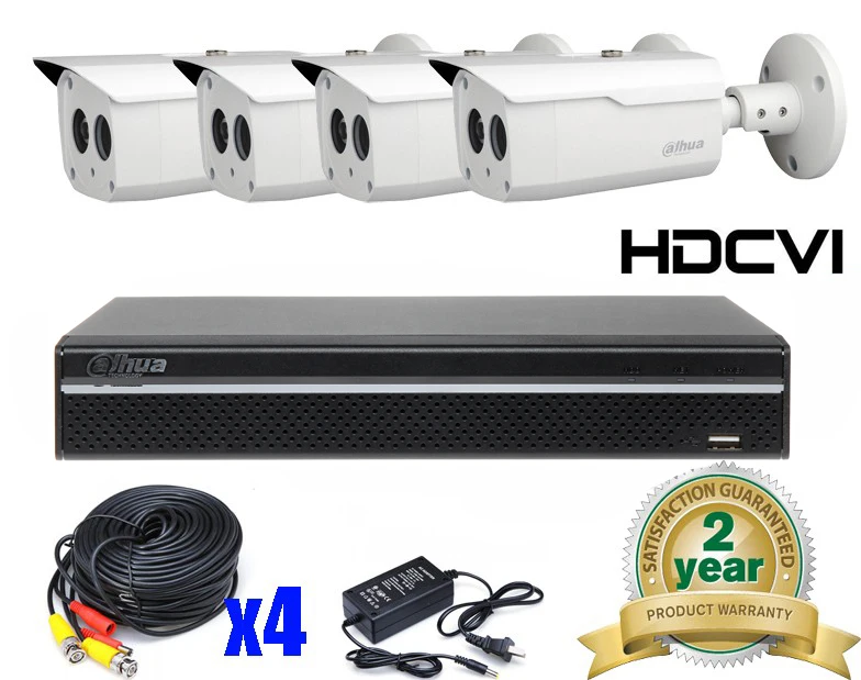 

Free Shipping Dahua 1080P CVI System 4CH CVR 2.0MP Record CVI DVR Kit 4Pcs DH-HAC-HFW1100B bullt Camera CCTV System
