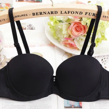

Super Women Push Up Bra Half Cup Sexy Backless Invisible Push Up Bra Silicone Deep V Low Cut Women Sexy Push Up Bras Gather