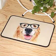 Мультяшная милая собака, золотой ретривер, коврик для дома, кухни, туалета, кораллового флиса, гостиной, ковер для детей