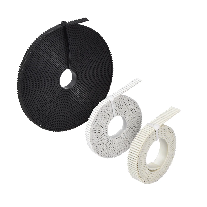 2/5 M PU مع الصلب الأساسية GT2 حزام عرض 6/10mm مؤقت اشتعال الأبيض أسود بو مفتوحة العضوية حزام الملعب 2mm بكرة 3D طابعة أجزاء