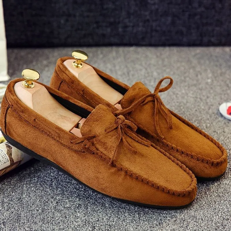 

Spring and Autumn 2019 Shallow Shoes men Flat Casual Loafers Slip On men's Flats Solid Shoes Moccasins butterfly-knot Yasilaiya