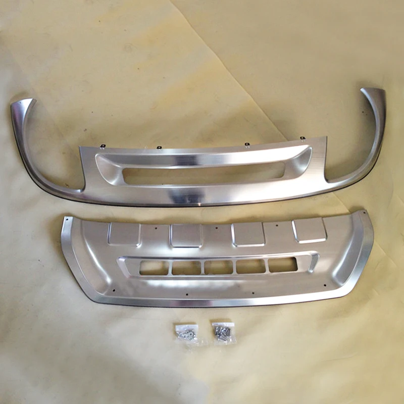 VW Volkswagon Touareg Stainless Steel Front + Rear Bumper Skid Protector Guard Plate For 2011-2014 2 PCS free shipping . | Автомобили и