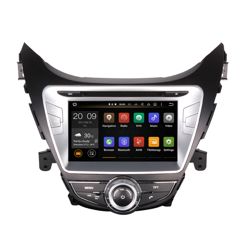 Best Android 8.0 Octa Core 4GB RAM Car Multimedia GPS Navigation For Hyundai Elantra/MD 2011 2012 2013 Radio Stereo CD DVD Player 2