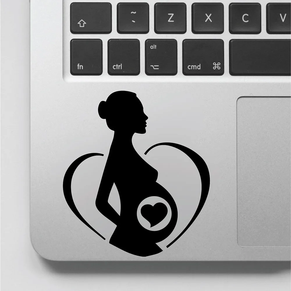 Pregnant Mom Decal Baby Reveal Sticker Laptop Decoration Home
