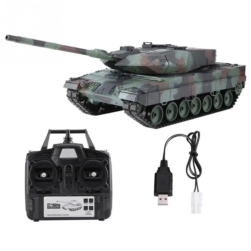 Heng Long 2 4 ГГц RC Leopard Tank 1/16 пульт дистанционного управления немецкий A6 Battle World sixation