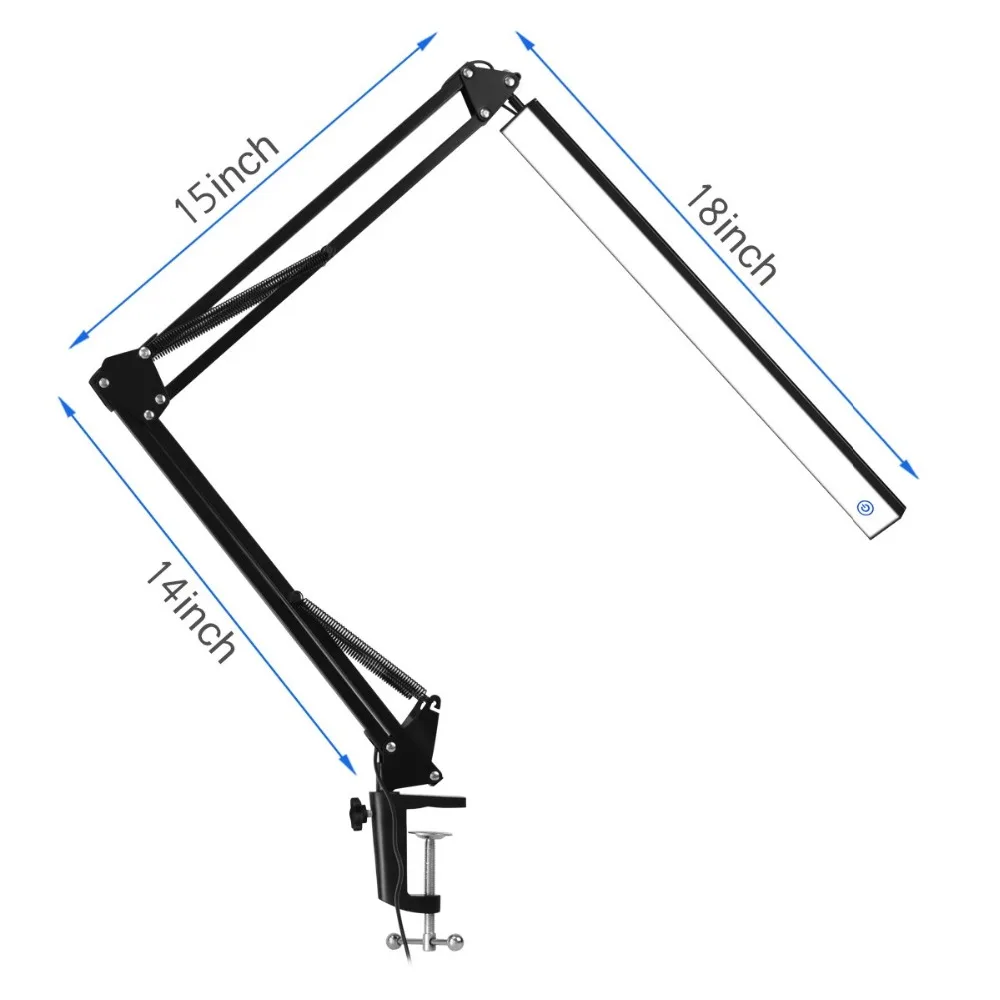 

Architect Desk Lamp Touch Control ,Metal Swing Arm Dimmable Led Lamp ,Task Light for Office ,Adjustable Drafting