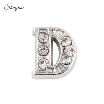 

20PCS Fashion Floating Charm Silver/Gold Colors Rhinestone Alphabet Letter C Charms for Floating Living Memory Locket