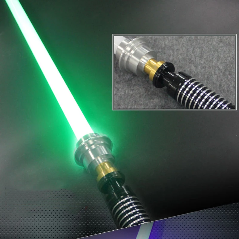 Alta calidad caliente sable láser de Material de Metal de Luke negro serie sable de luz espada 110 cm de longitud con LED de carga cumpleaños Niño regalo - 6