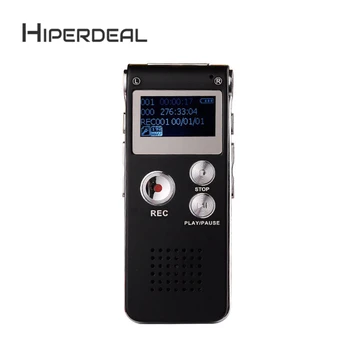 

HIPERDEAL 8GB Digital Audio Voice Recorder Rechargeable Dictaphone USB Drive MP3 Player US Support Multi-language USB 6Sp5