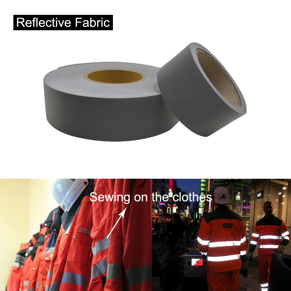

5cmx50m Silver Reflex Tape Sew on Jacket for Fashion and Novelty Free shipping
