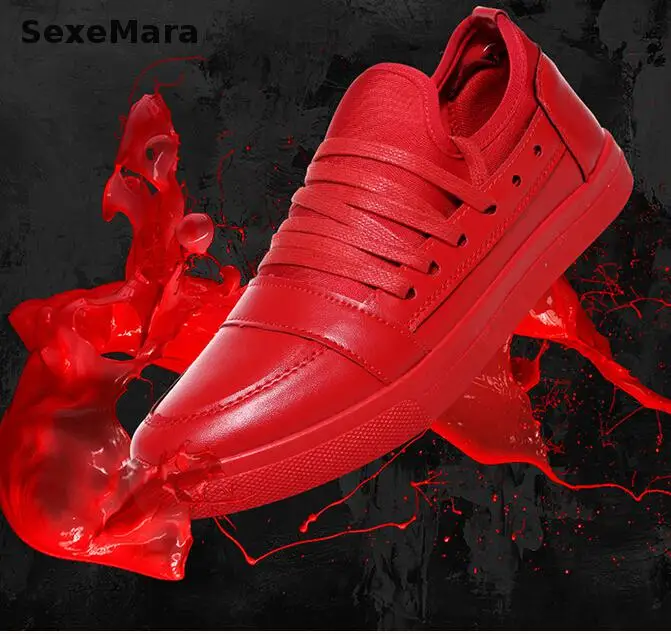 red colour shoes for men