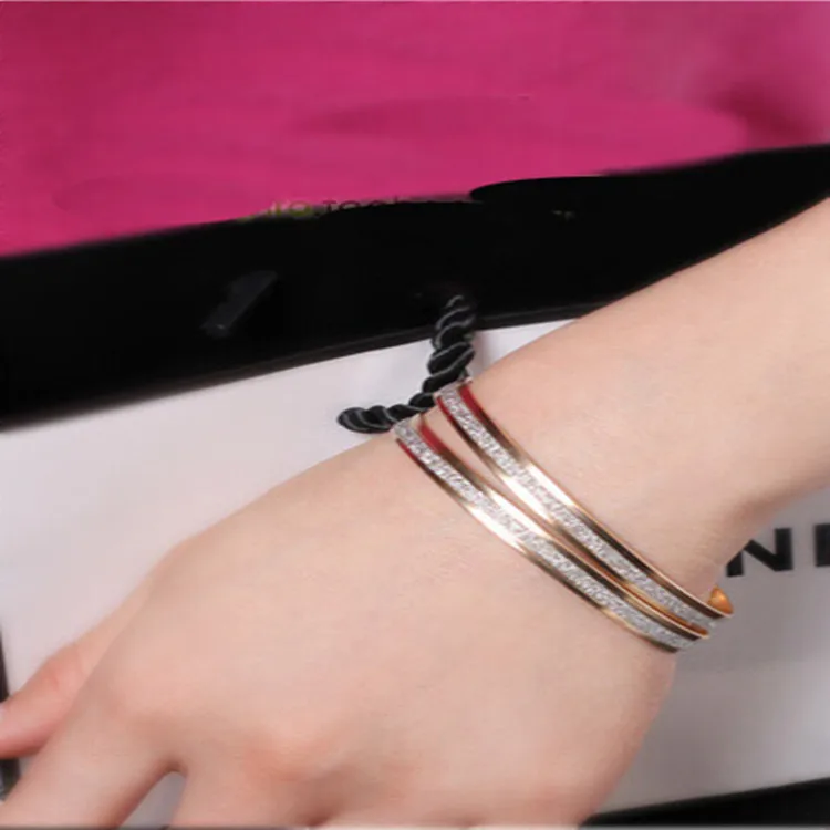 Korean Fashion Single Round Frosted Rose Gold Bracelet Women Product Launch Gift