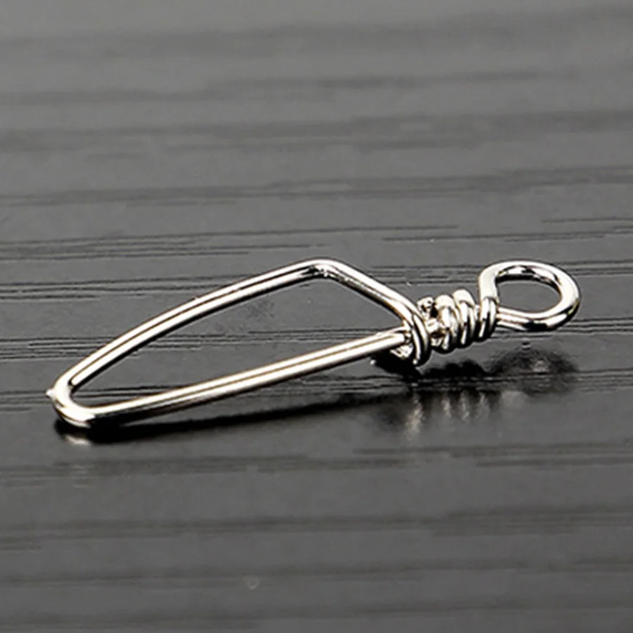 Minfishing 100pcs Coastlock fishing Snap Barrel Swivel safety snap