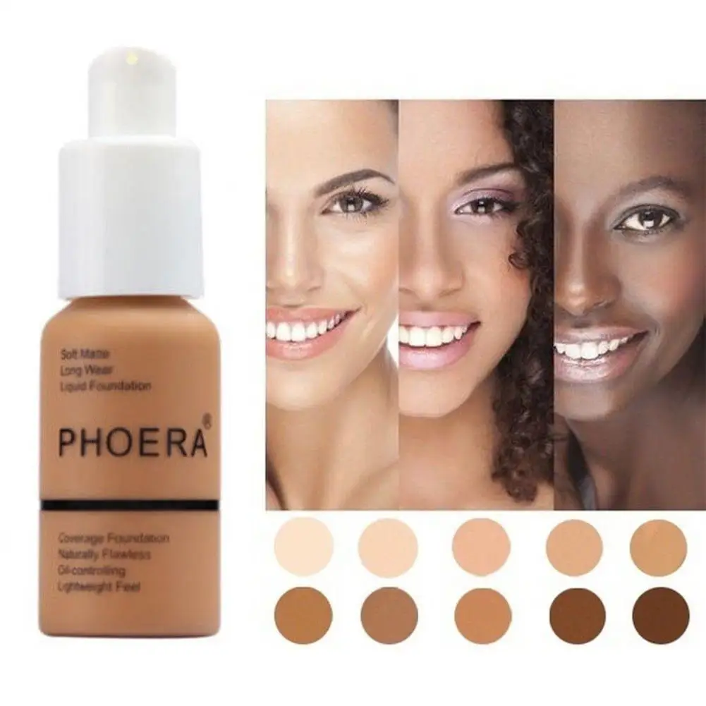 1Pc Waterproof Liquid Foundation Matte Full Coverage Makeup Oil Control Concealer Setin