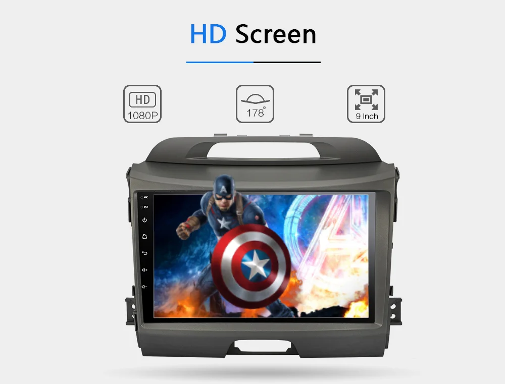 Clearance Funrover android 9.0 2 din car dvd multimedia player for Kia sportage 3 4 radio gps navigation accessories stereo DSP RDS 2.5D 4