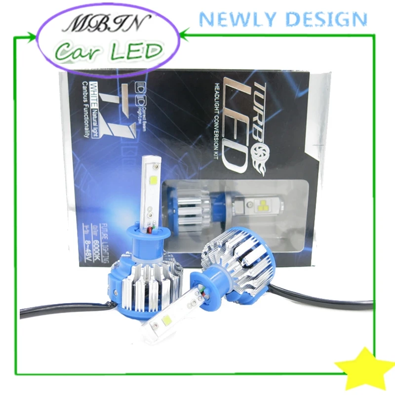 Горячая продажа MBIN T1 turbo H1 Led kit 30W 3000lm 6000k 12 24v автомобильная фара яркая белая