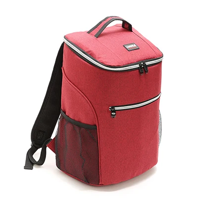 Водонепроницаемый Оксфорд утолщенный охладитель сумки большой Ёмкость пузырь со льдом путешествия Органайзер на спинку пакет сумка с теплоизоляцией обед сумка - Цвет: Red