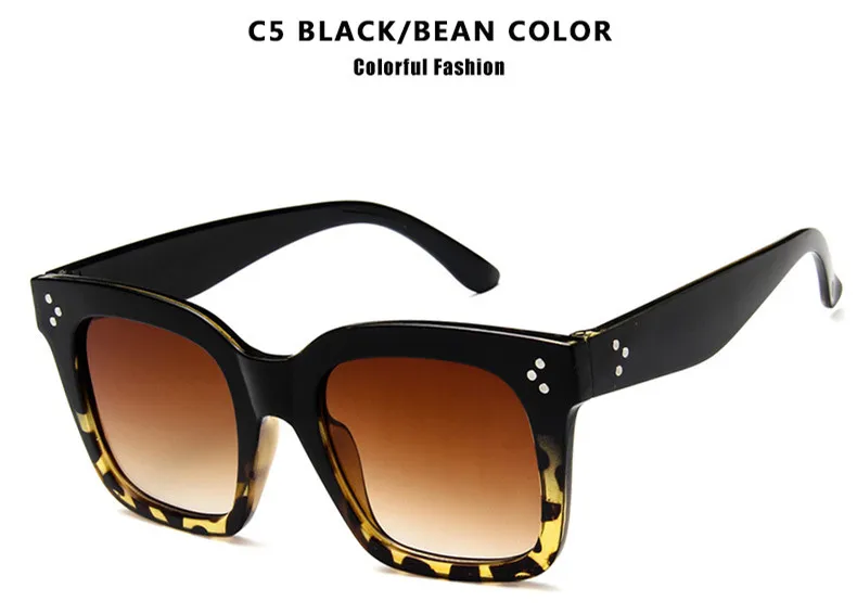 Ким солнечные очки в стиле Кардашьян женские плоские верхние очки Lunette Femme женские роскошные брендовые солнцезащитные очки Дамская, на заклепках солнцезащитные очки oculos - Цвет линз: C5