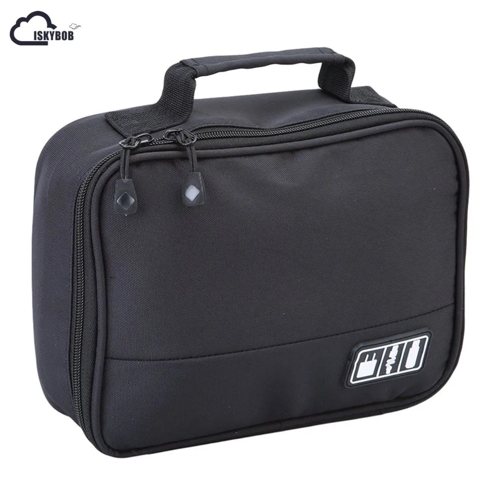 

ISKYBOB Cable Organizer Bag Case for Power Charger Adapter USB Flash Hard Drive Travel