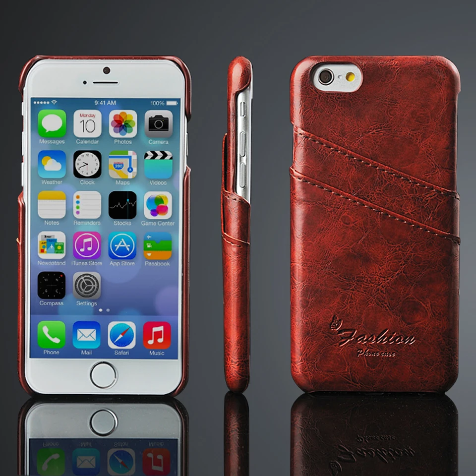 

Anyrow Luxury Slim Leather Case For iphone 6s Wallet Cover Oil Touch Card Holder Shell On For Apple iphone6 6 Phone Cases Bag