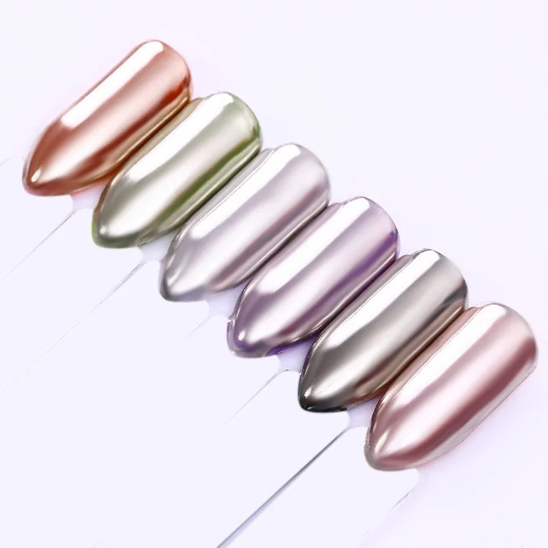 Silver Gold Mirror Nail Glitter Shimmer Nail Art Chrome