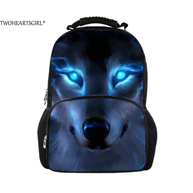 Buy TWOHEARTSGIRL Cool 3d Wolf Print Backpack for Men