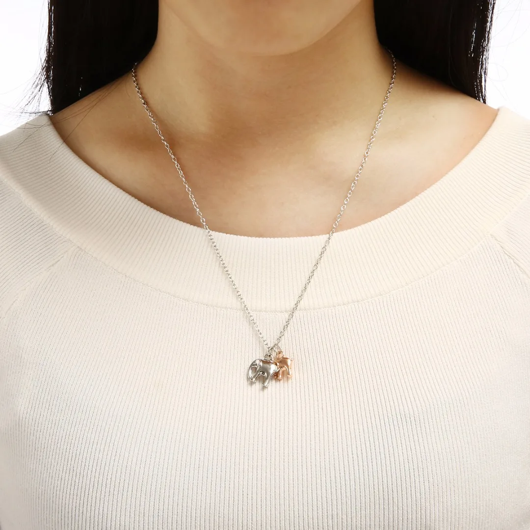 Cute Elephant Pendant & Necklaces Charming Chain Necklace Vintage Animal Choker Necklace Fashion Jewelry Gift Shellhard