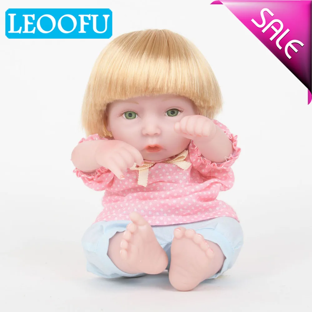 

LEOOFU 28cm 11inch christmas gift mini bebe reborn doll for children silicone reborn babies lifelike kids toys sleep reborn doll
