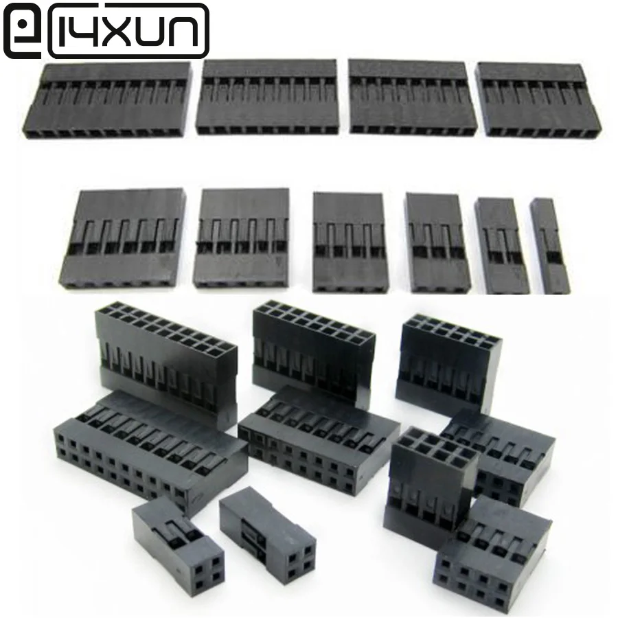 EClyxun 2 54 мм разъем Dupont Однорядный/двухрядный пластиковый корпус 1P 2P 3P 4P 5P 6P 7P 8P 9P 10P