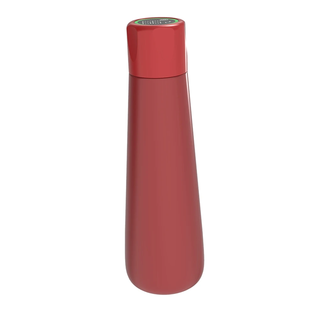 400Ml Stainless Steel Water Cup Smart Bottle Reminder Drinking Lcd Press Screen Water Bottle - Цвет: Red