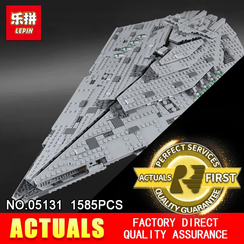 

Lepin 05131 1585Pcs The First order Star Model Destroyer Set 75190 Building Blocks Bricks for Educational Toys WARS