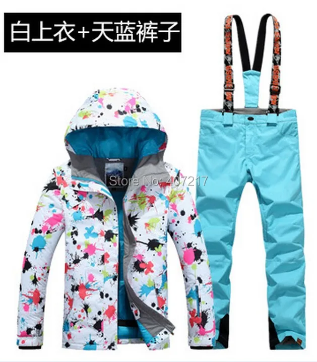 2017 جديد وصول إمرأة الجليد التزلج سترة تزلج تناسب المرأة زهرة الطباعة و البنفسجي حمالة السراويل التزلج 2017 جديد وصول إمرأة الجليد التزلج سترة تزلج تناسب المرأة زهرة الطباعة و البنفسجي حمالة السراويل التزلج