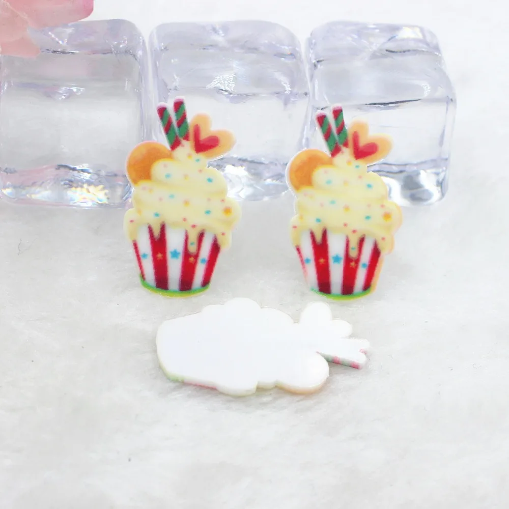 

50pcs/lot DIY resin cabochons accessories kawaii resin sticker flat back resin cartoon popcorn