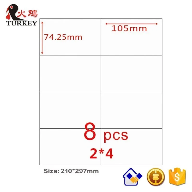 

A4 Self Adhesive Label 8-up labels (50sheets ) Amazon FBA 48.5*25.4mm