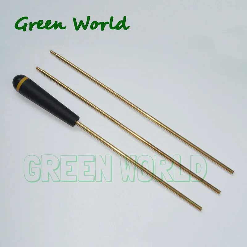 Green World 3 шт./лот, латунные вращающиеся стержни, латунные чистящие пруты, набор резьбы 8-32