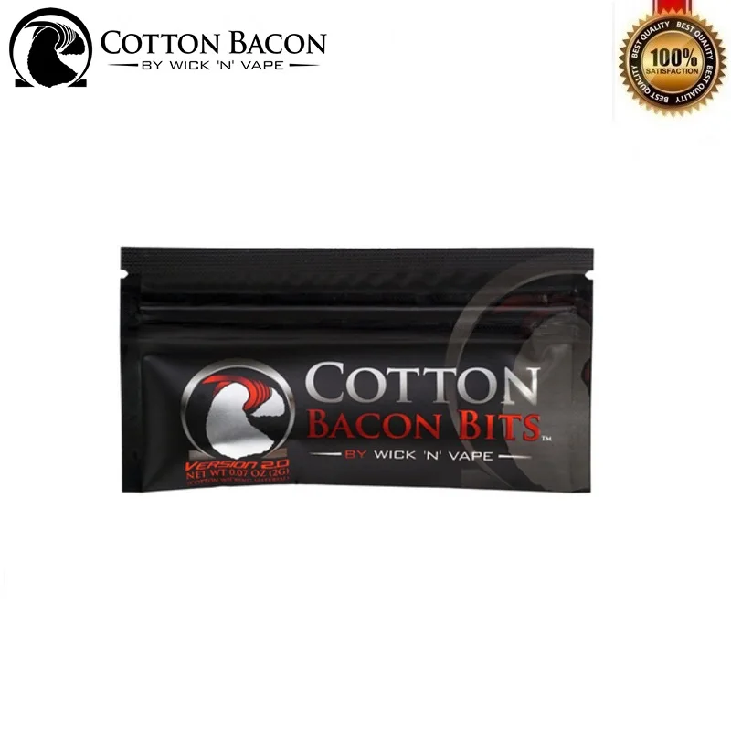 

100% Original Wick N Vape Cotton Bacon V2.0 Bacon Electronic Cigarettes Accessories Diy Coil Cotton for RDTA RTA Vape Tank