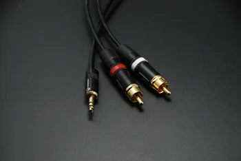 

HIFI 1/8" 3.5mm Mini Jack to 2 RCA Audio Cable for PC TV Computer Moble Phone Car Amplifier Subwoofer Speaker 3.5 RCA Cable OFC