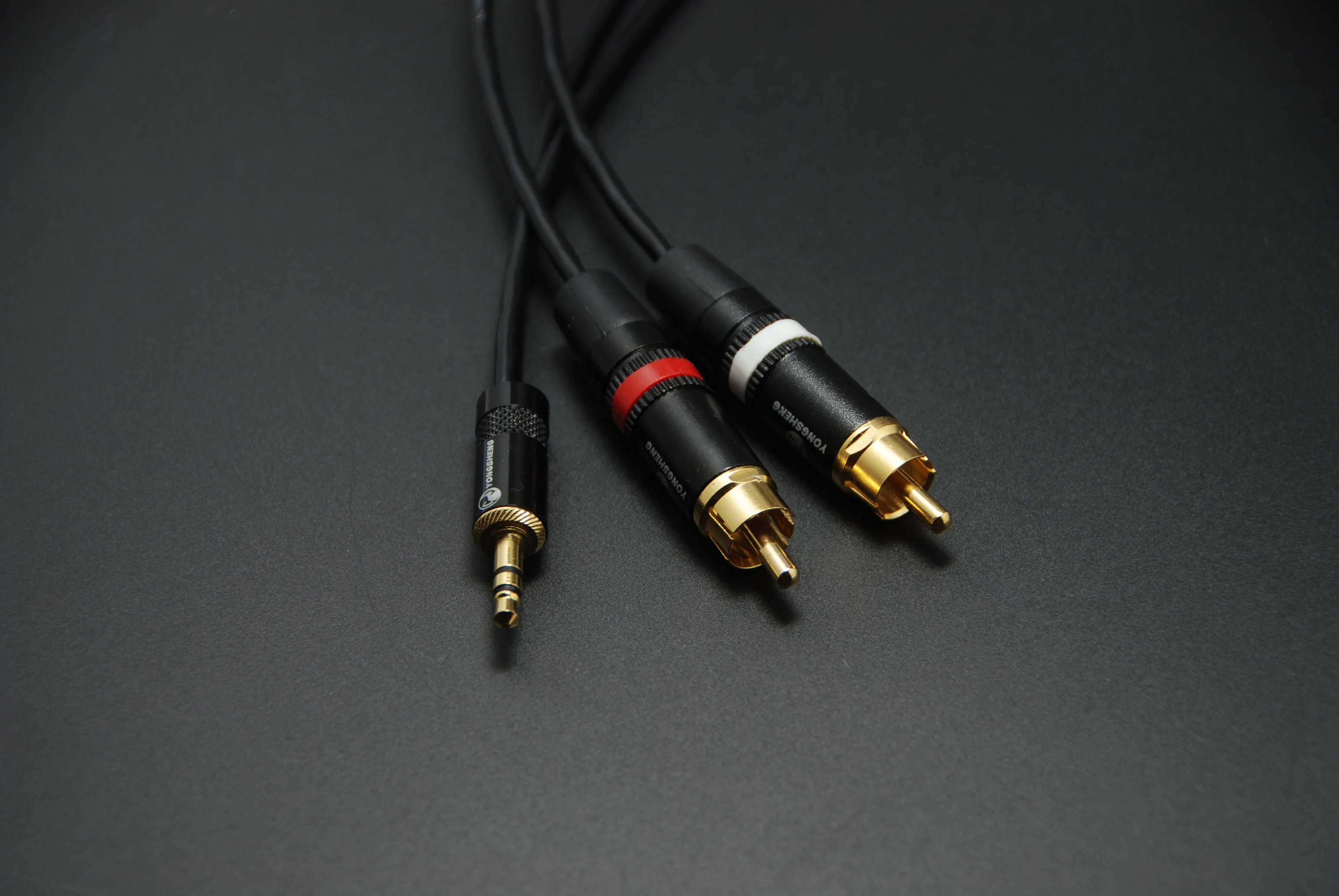 Аудиокабель Hi Fi 1/8 &quot3 5 мм Mini Jack на 2 RCA для ПК ТВ компьютера мобильного телефона