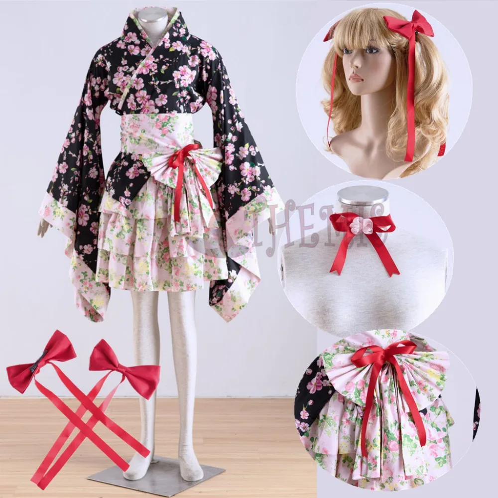 Buy Athemis kimonos Japanese clothes Cotton Tencel Ribbon cosplay costume