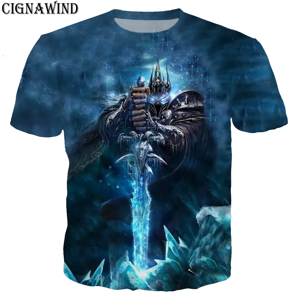 

Fashion cool t shirt men/women game Warcraft 3D printed t-shirts Short sleeve Harajuku style tshirt streetwear tops