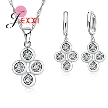 Дизайн, прозрачный кубический цирконий, камень, четыре круговых шара, подвеска, ожерелье, серьги для женщин, ювелирные наборы