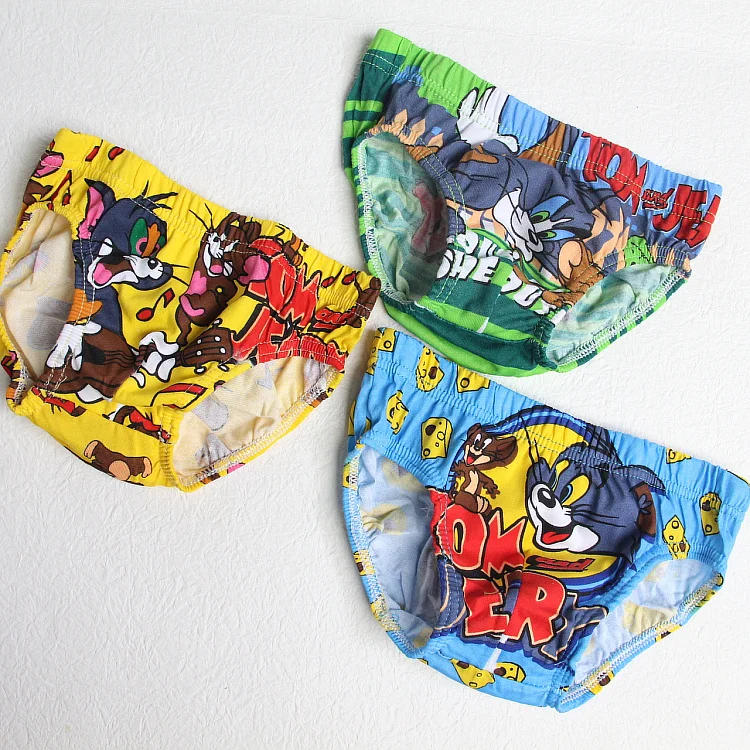 Cute panties kids underwear cotton TOM and JERRY boys boxer briefs Set