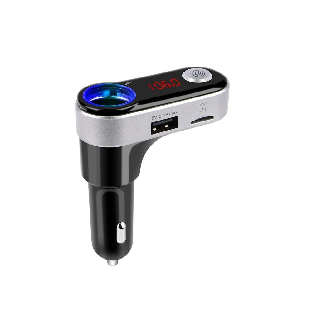 

Wireless In-Car Bluetooth V3.0 FM Transmitter Radio Adapter Car Kit with Display Dual USB Car Charger