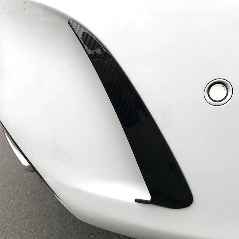 

2 PCS Carbon Fiber Rear Bumper Spoiler Air Vent Cover Trim for Mercedes Benz C Class W205 C200 C63 AMG Sedan 4 Door 2014-2017