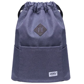 

KAUKKO Women Men bag Unisex Backpacks Solid Daily Casual Shoulder Bags Drawstring Backpack Rucksack School Student Travel Bags