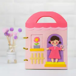 DIY 3D детская тканевая книга Розовая Принцесса Девочка Подарочная Ткань Книга ручной работы игрушки Интеллект раннего образования развитие