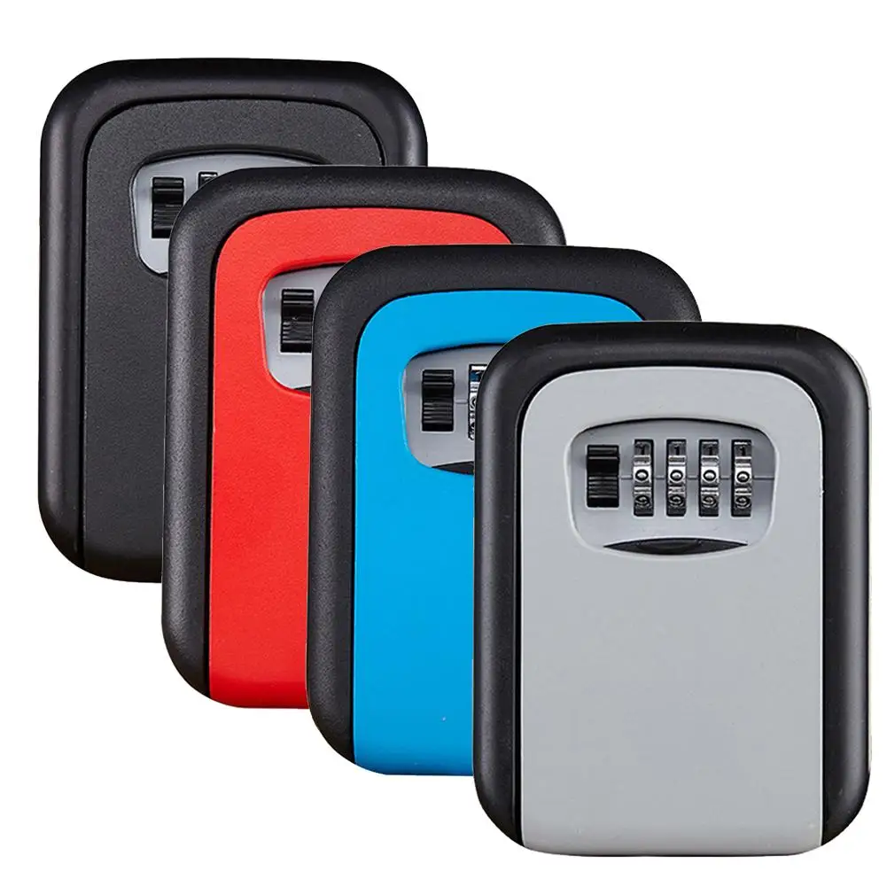 

Home Wall Mounted Key Storage Organizer Box 4-Digit Combination Password Lock Case