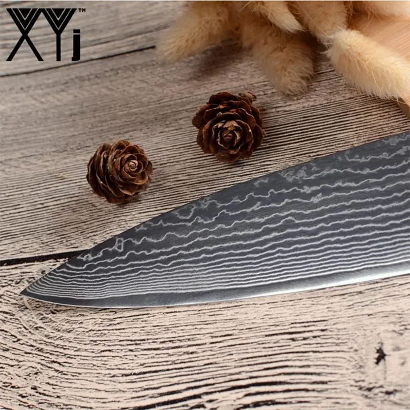 XYj VG10 Core 67 слой дамасской стали нож фрукты 2* утилита 2* Santoku разделочные нарезки шеф-повара кухонный нож набор нож для приготовления пищи