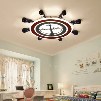 

Childrens Bedroom LED Ceiling Lamp Dimming Cartoon Rudder Interior Decoration Ceiling Lights Living Room Lighting Fixtures Avize