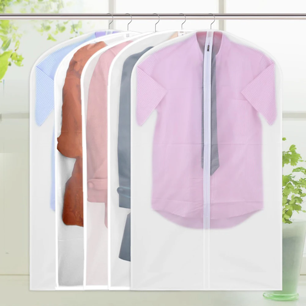  6pcs/set Clothing Covers Clear Suit Bag Moth Proof Garment Bags Breathable Zipper Dust Cover Storag - 32901483418